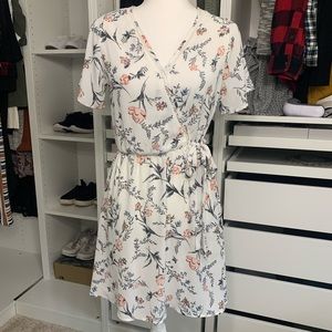 Flower print midi dress